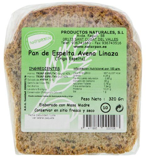 Pan de Espelta con Avena y Linaza